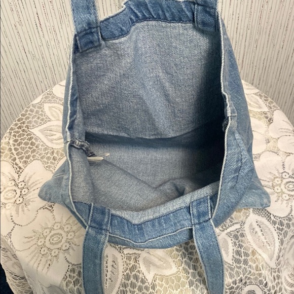 Maurices Denim Tote with Horseshoe and Floral Design Rodeo Shopping & Gym New - Picture 3 of 8